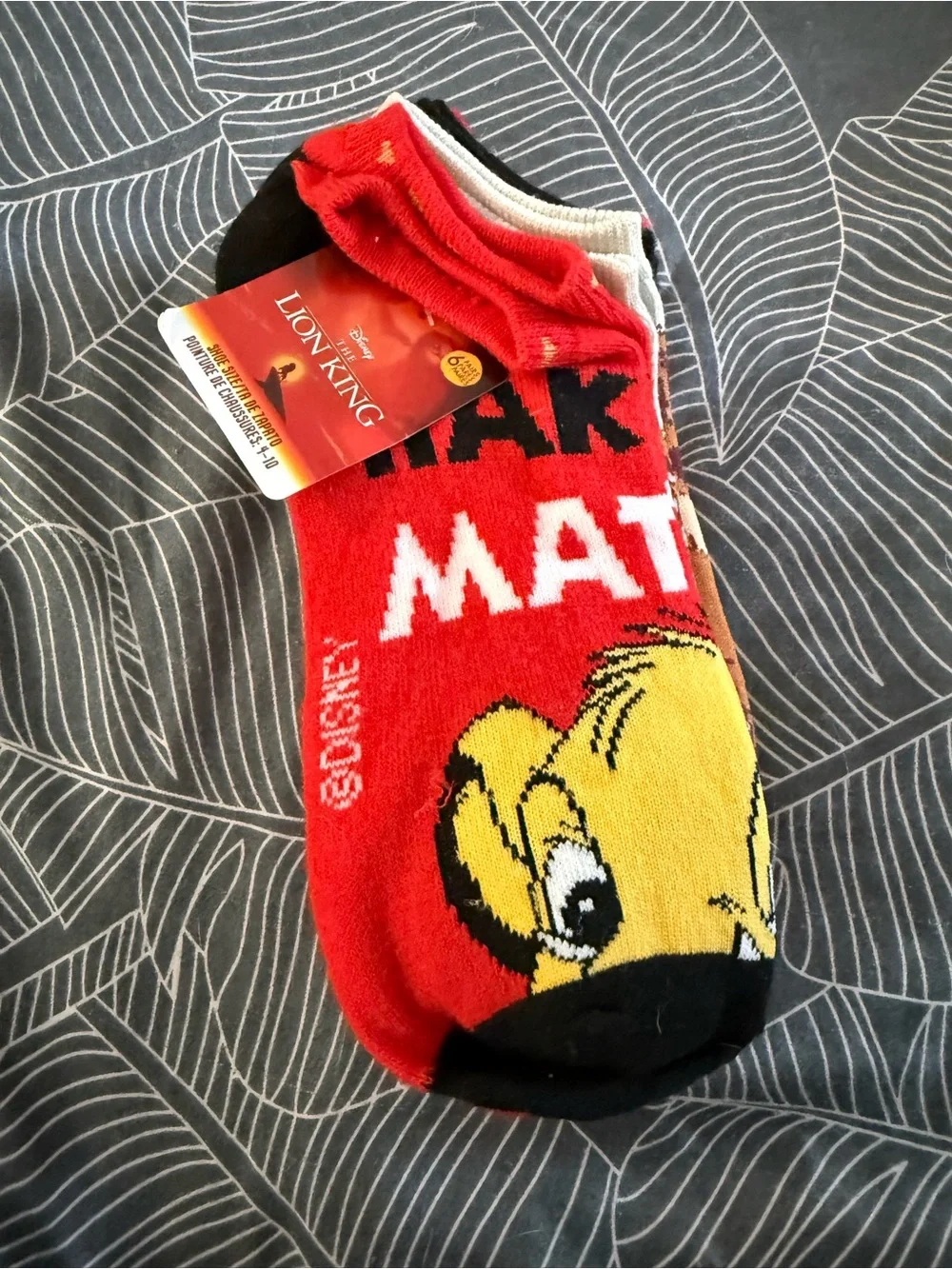 Disney The Lion King Low-Cut Sock Set - 6 pairs Size 4-10 NWT